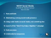 Social Media Use for WCNY