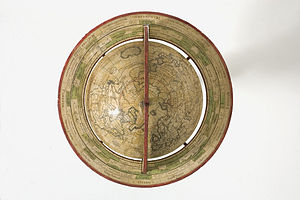 English: Top view of 1765 de l'Isle globe A 17...