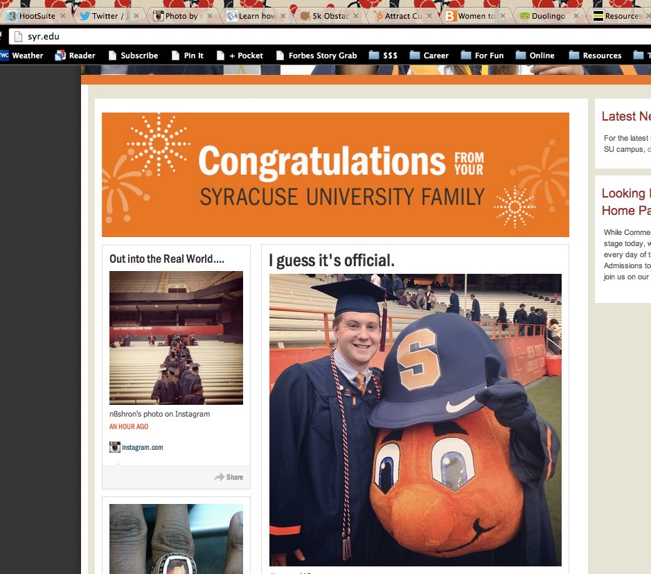RebelMouse on the Syracuse University homepage